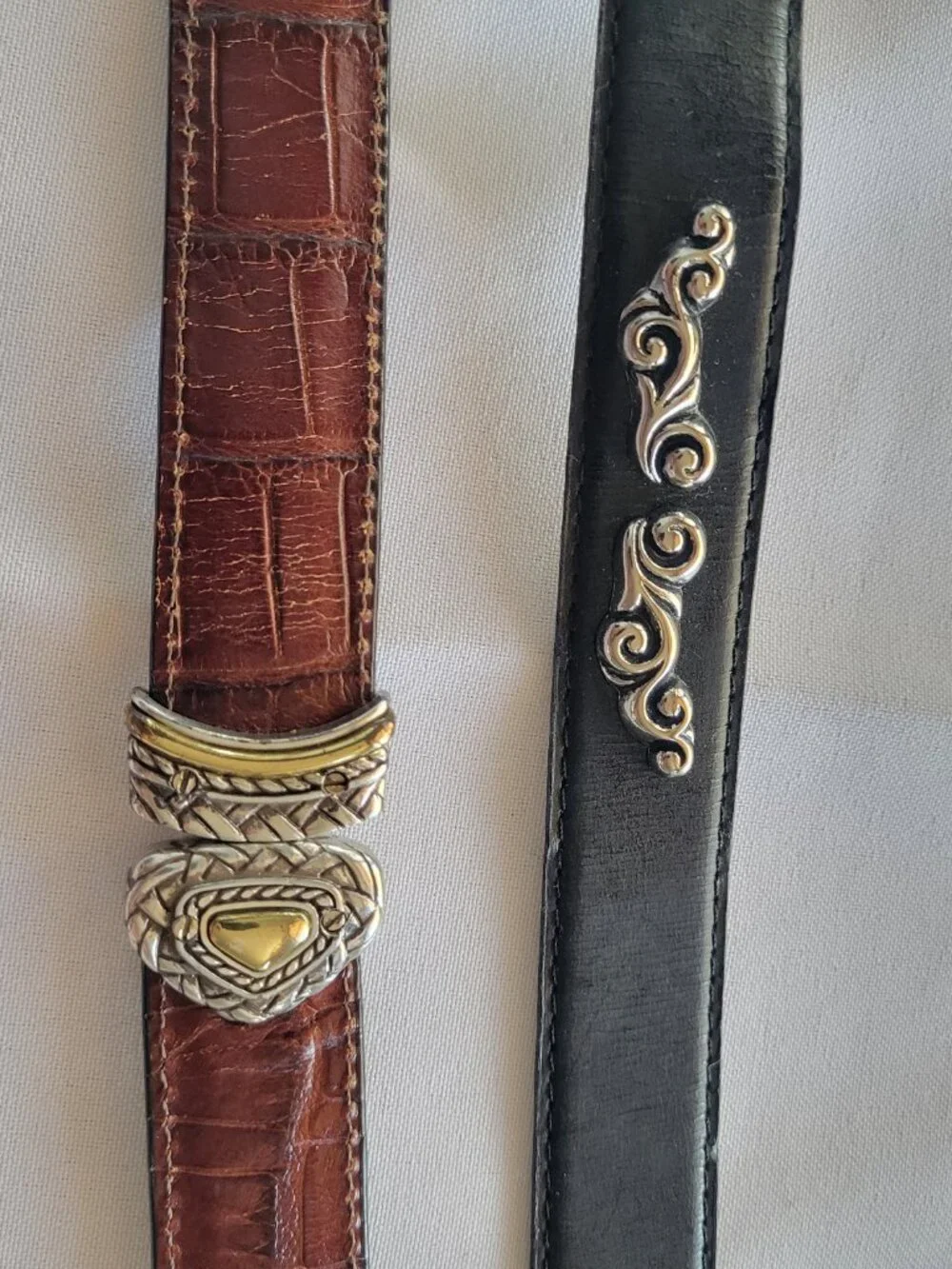 Chrome Hearts Talon Belt & Brighton Marcus Reversible Belt (set of 2)